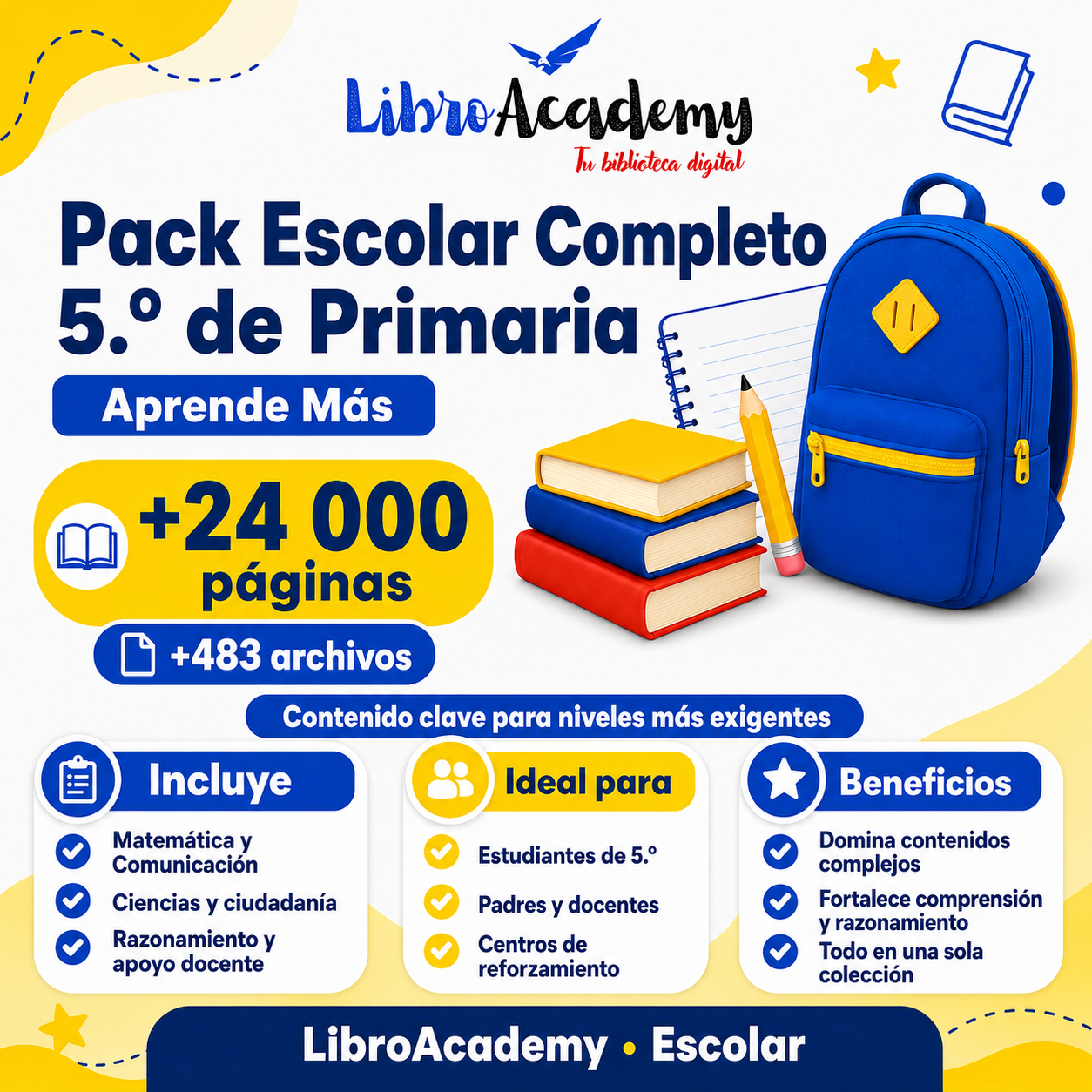 Pack Escolar Completo – 5.º de Primaria