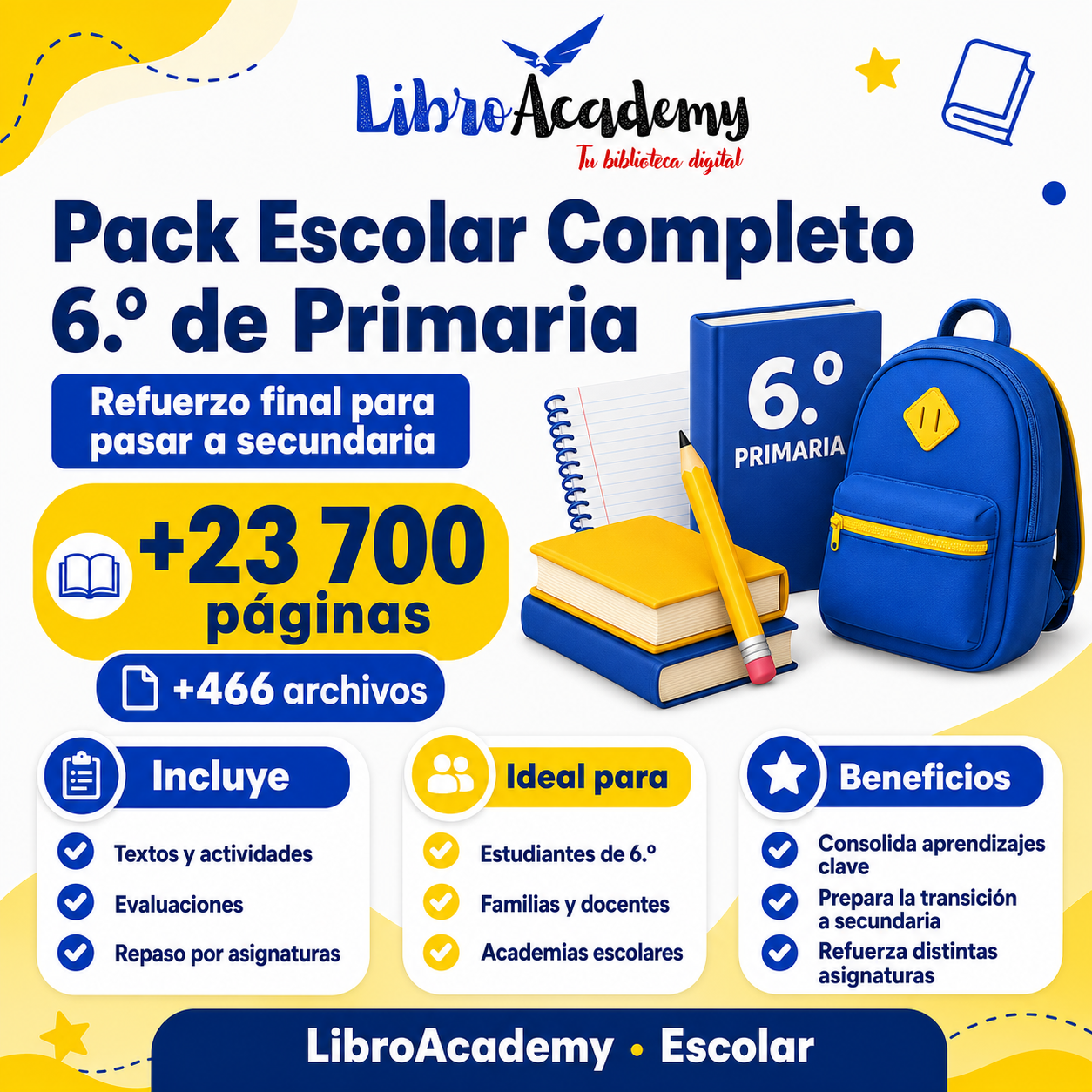 Pack Escolar Completo – 6.º de Primaria