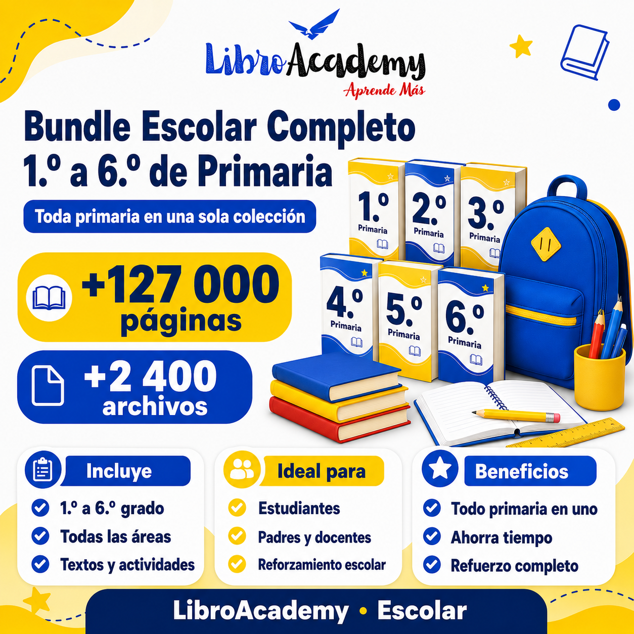 Mega Pack Completo de Primaria – 1.º a 6.º Grado