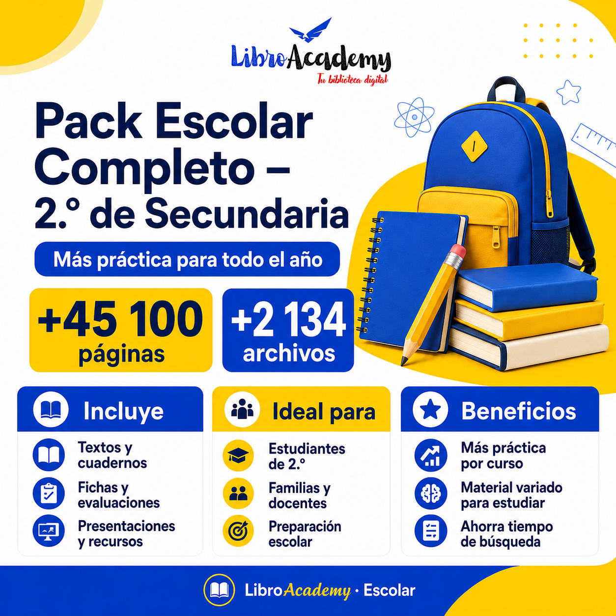 Pack Escolar Completo – 2.º de Secundaria