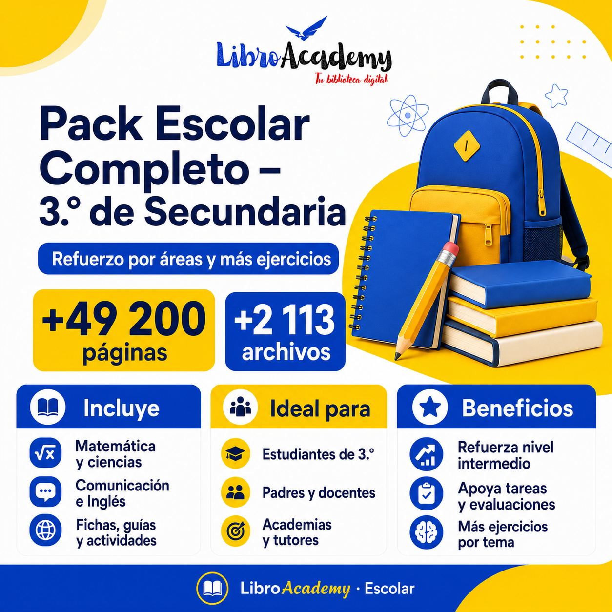 Pack Escolar Completo – 3.º de Secundaria
