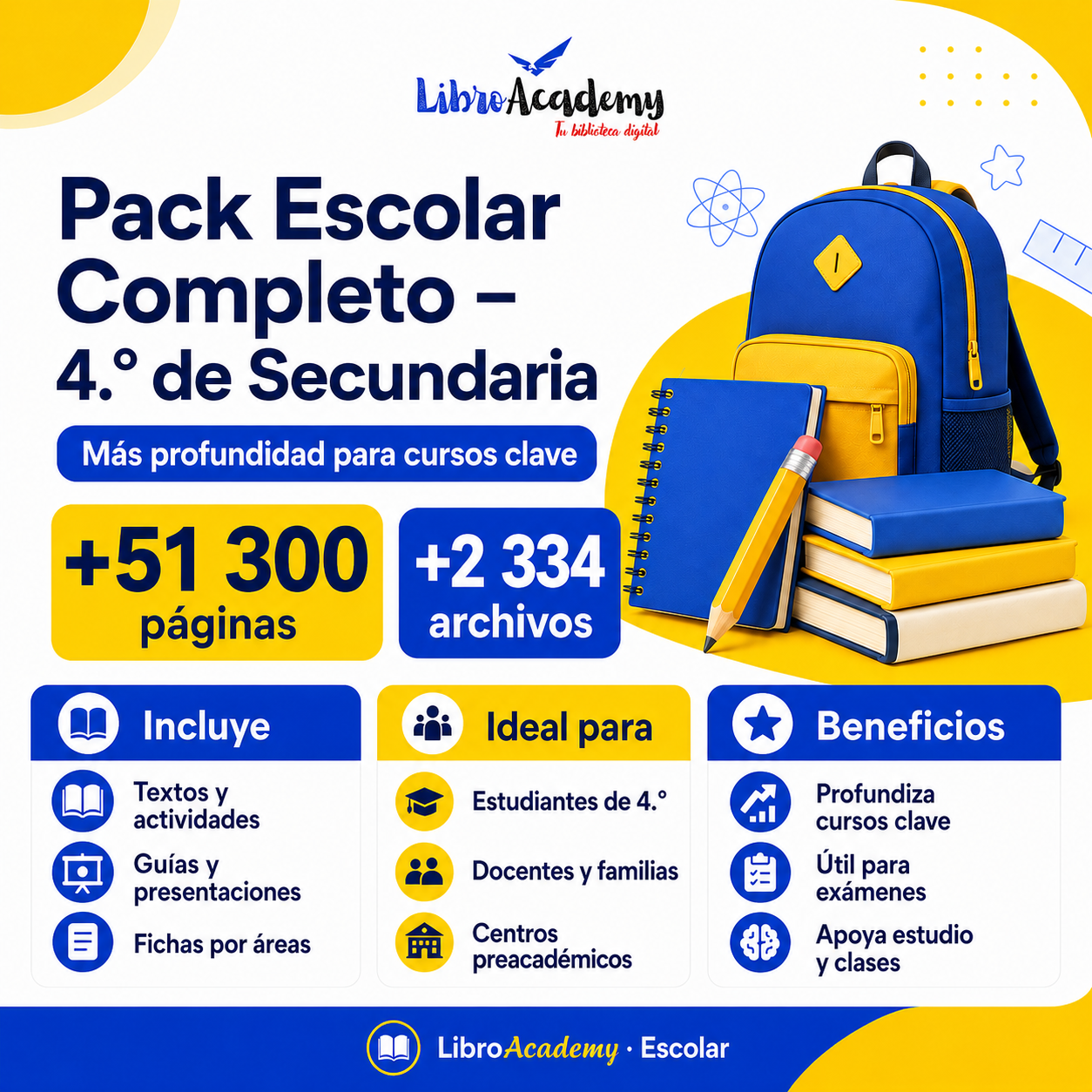 Pack Escolar Completo – 4.º de Secundaria