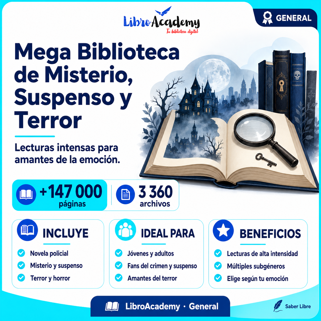 Mega Biblioteca de Misterio, Suspenso y Terror