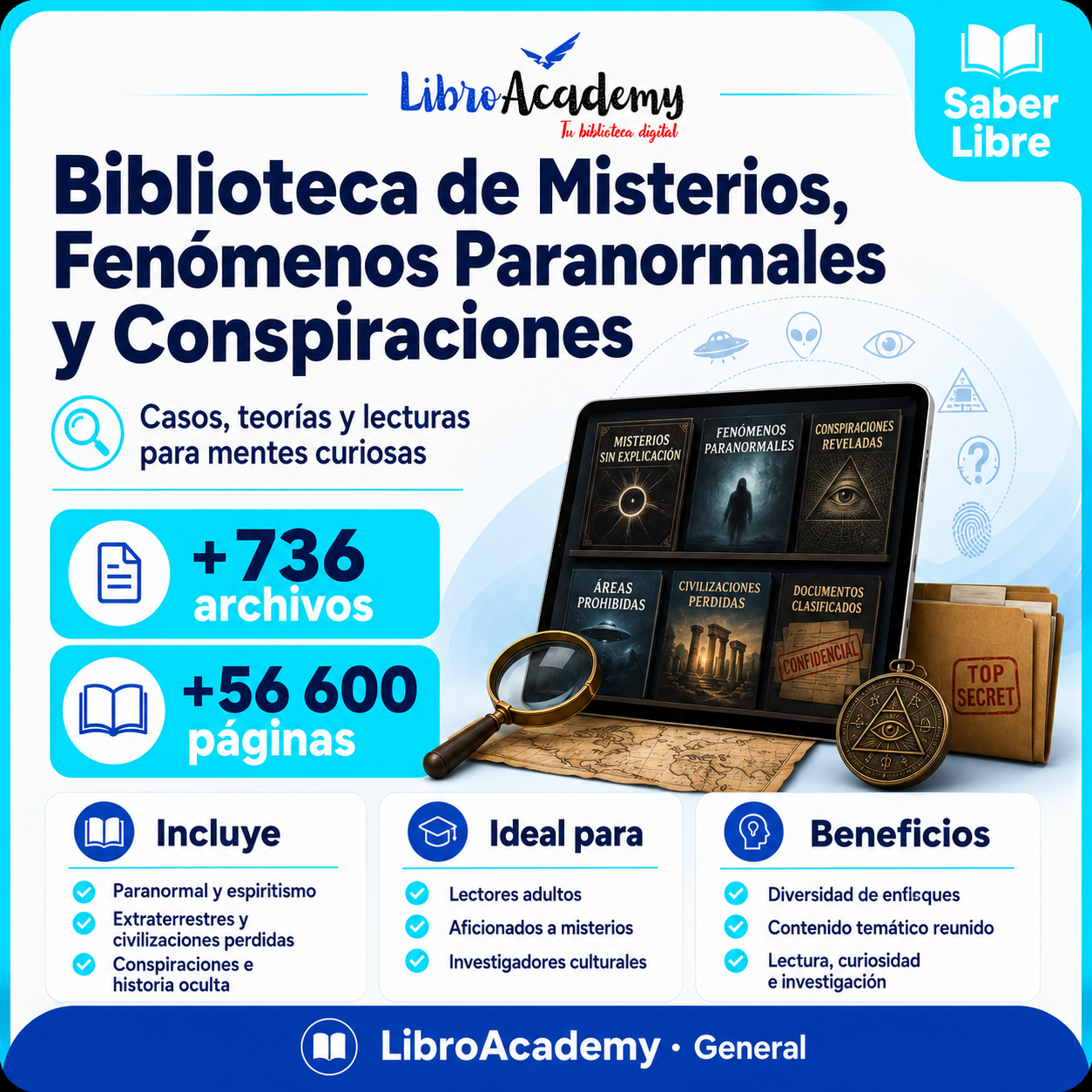 Biblioteca de Misterios, Fenómenos Paranormales y Conspiraciones