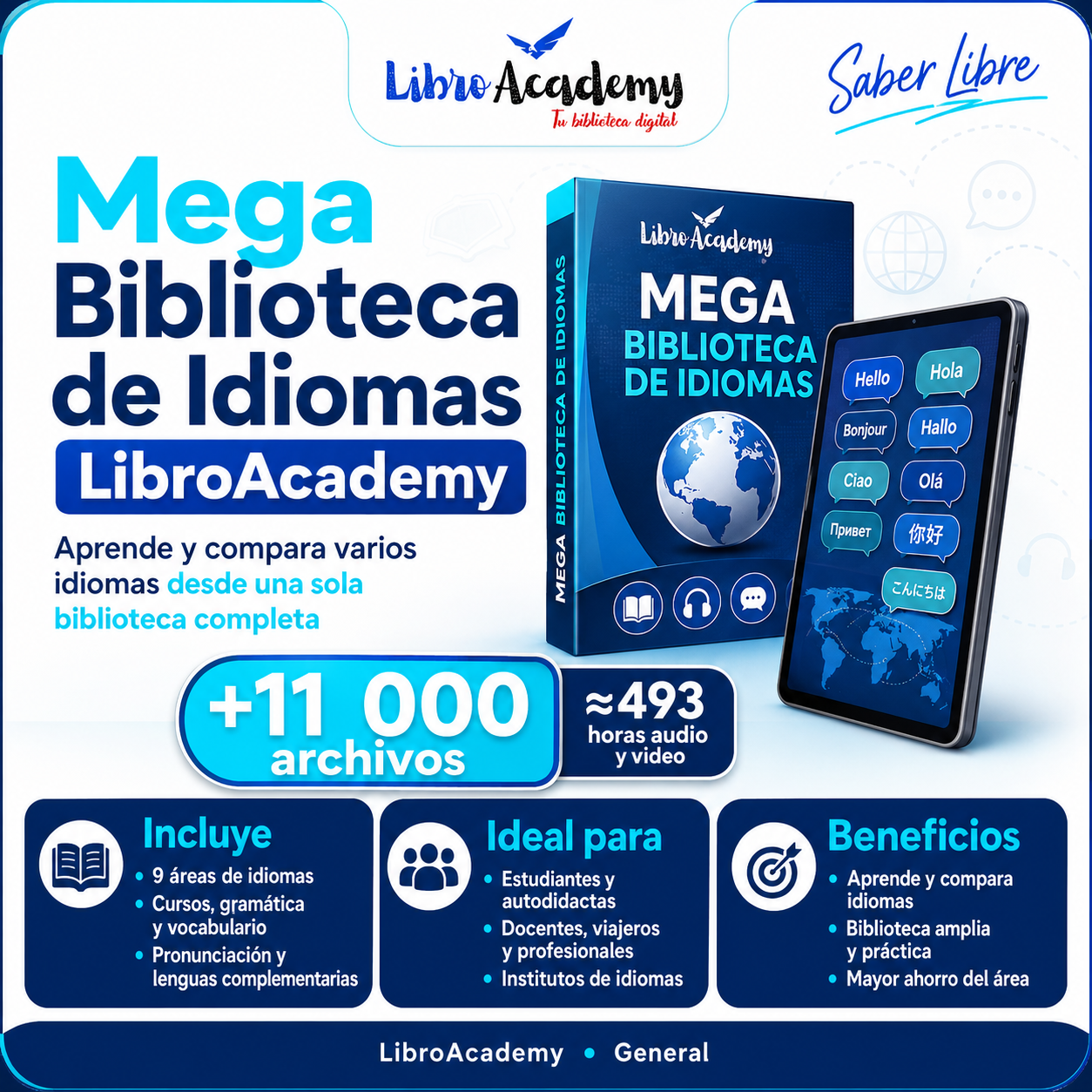 Mega Biblioteca de Idiomas LibroAcademy