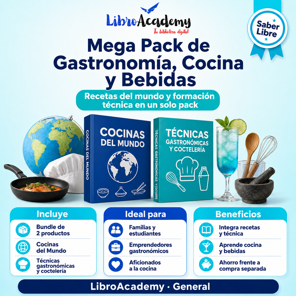 Mega Pack de Gastronomía, Cocina y Bebidas