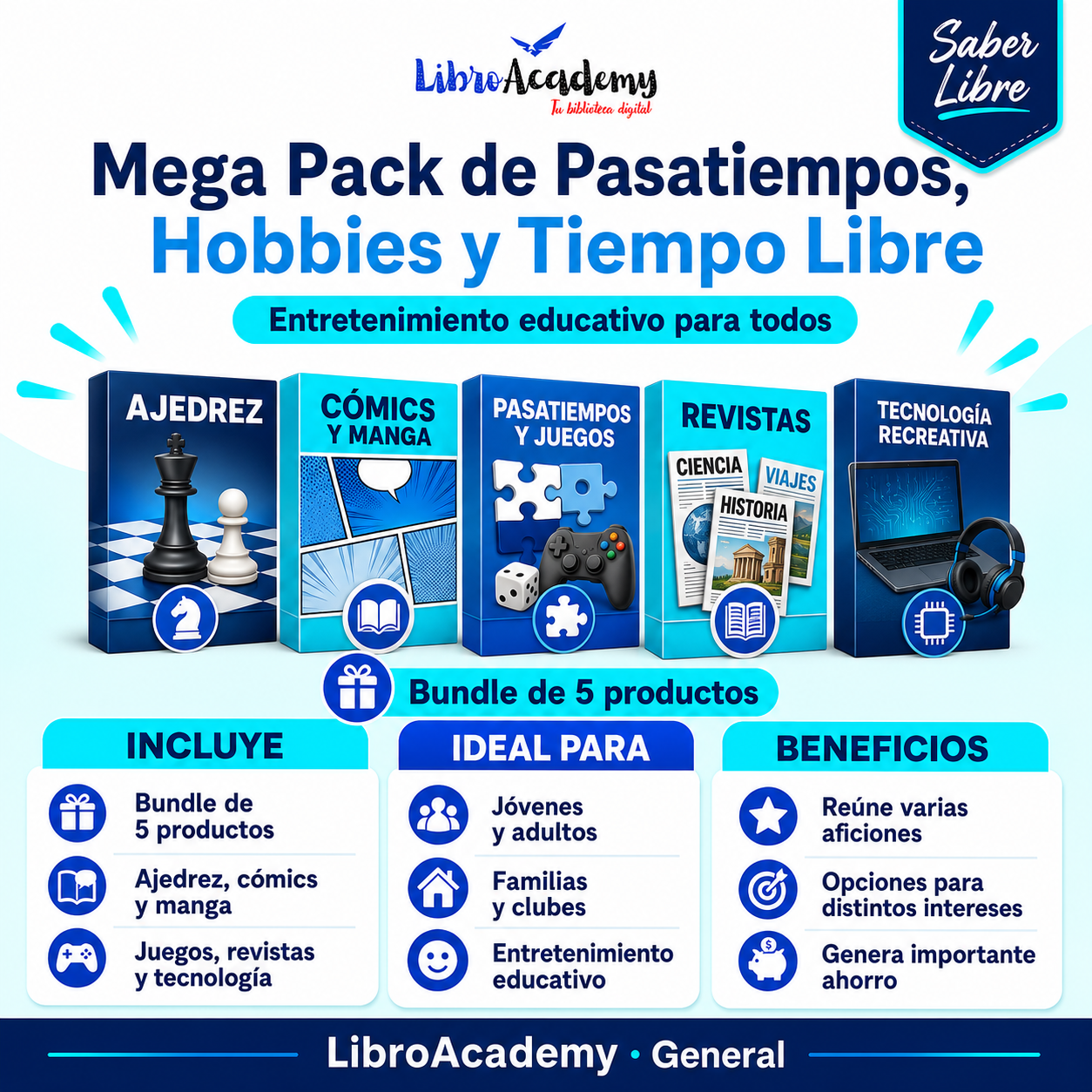 Mega Pack de Pasatiempos, Hobbies y Tiempo Libre