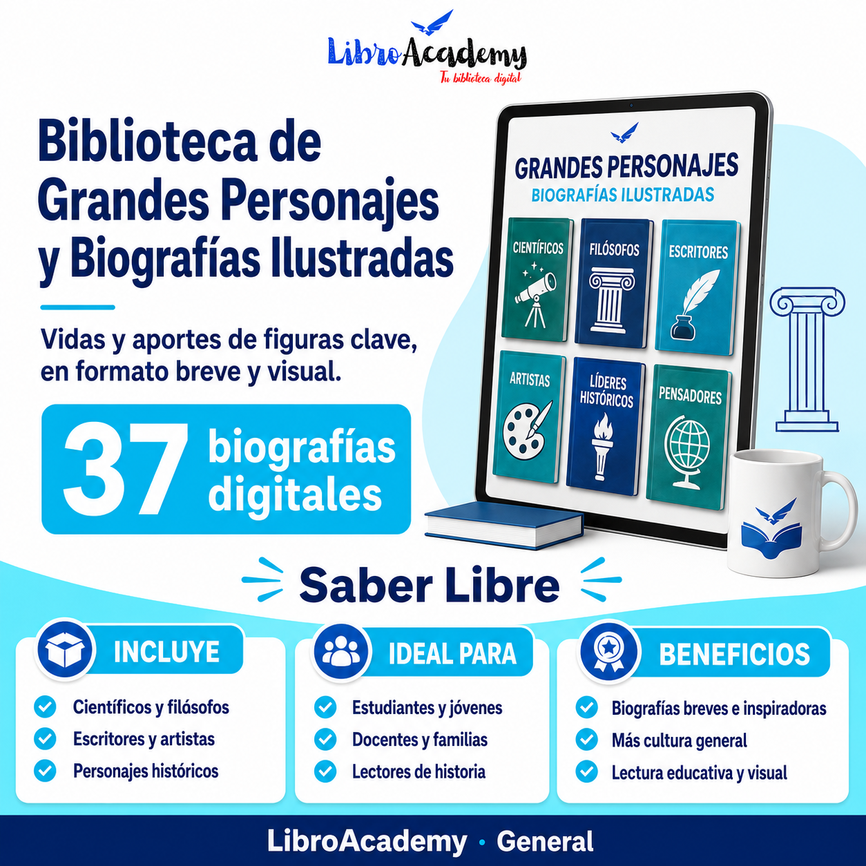 Biblioteca de Grandes Personajes y Biografías Ilustradas