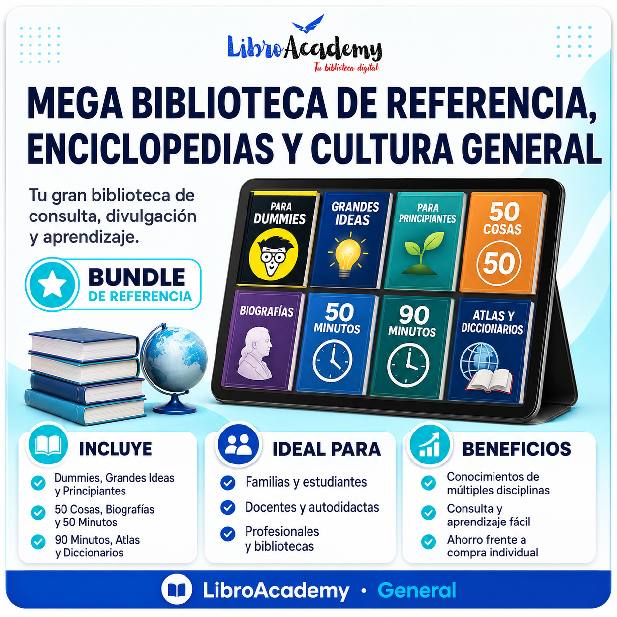 Mega Biblioteca de Referencia, Enciclopedias y Cultura General