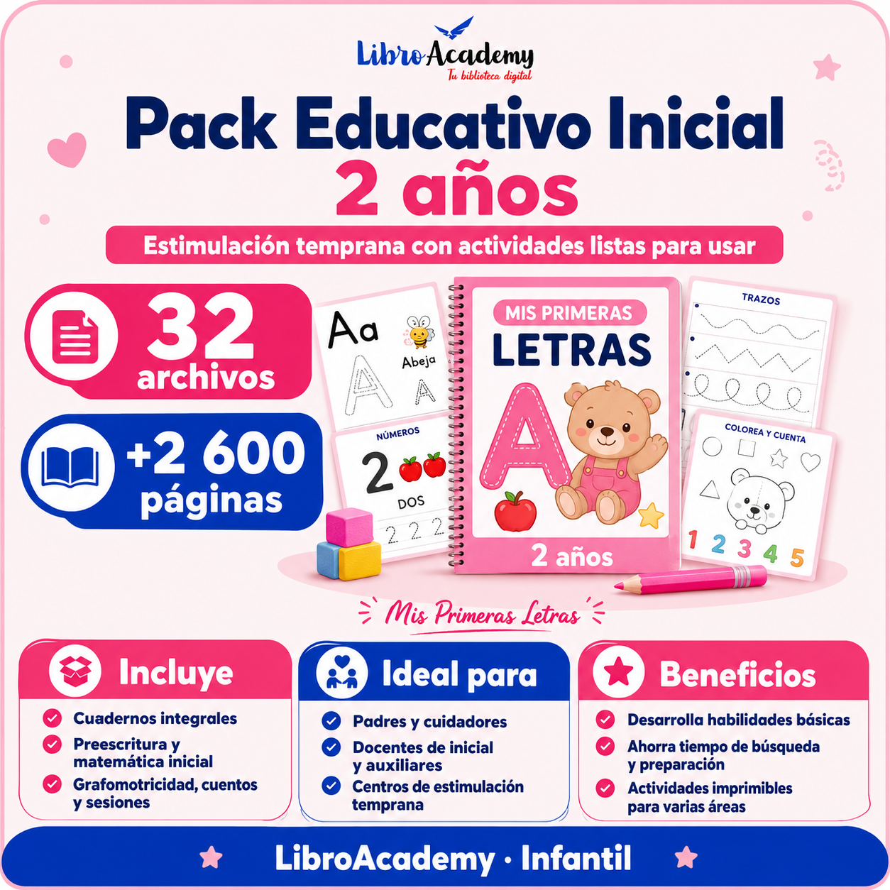 Pack Educativo Inicial – 2 años