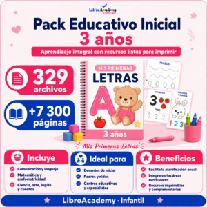 Pack Educativo Inicial – 3 años
