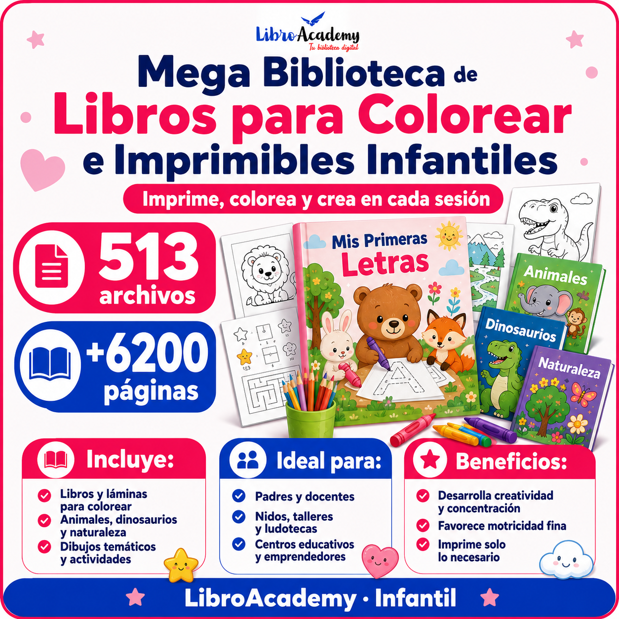 Mega Biblioteca de Libros para Colorear e Imprimibles Infantiles