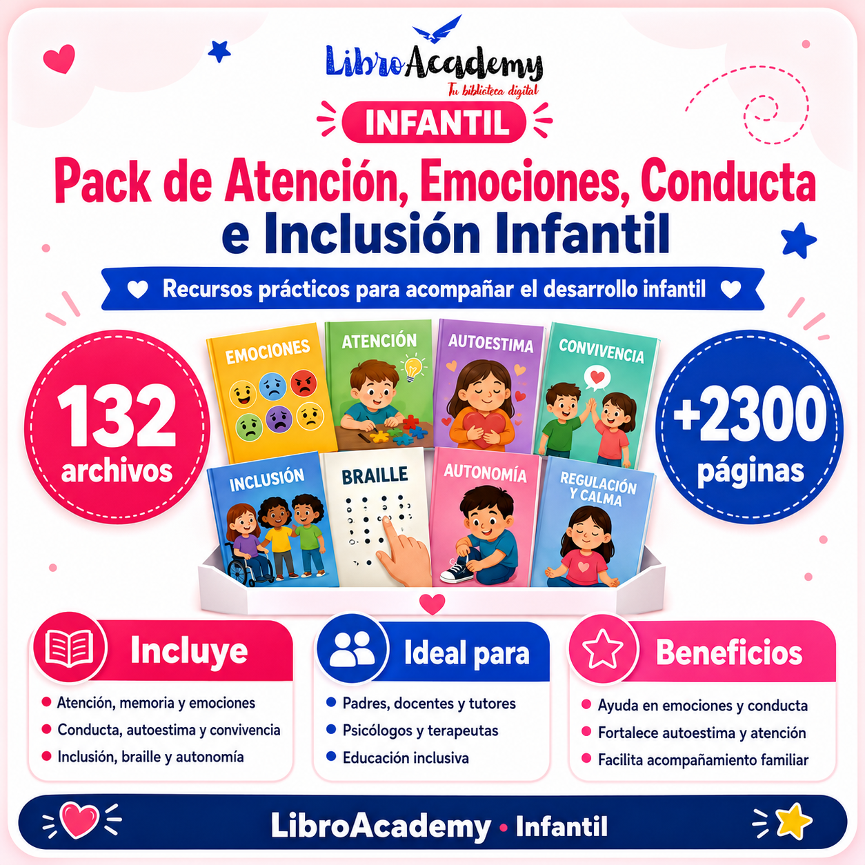 Pack de Atención, Emociones, Conducta e Inclusión Infantil