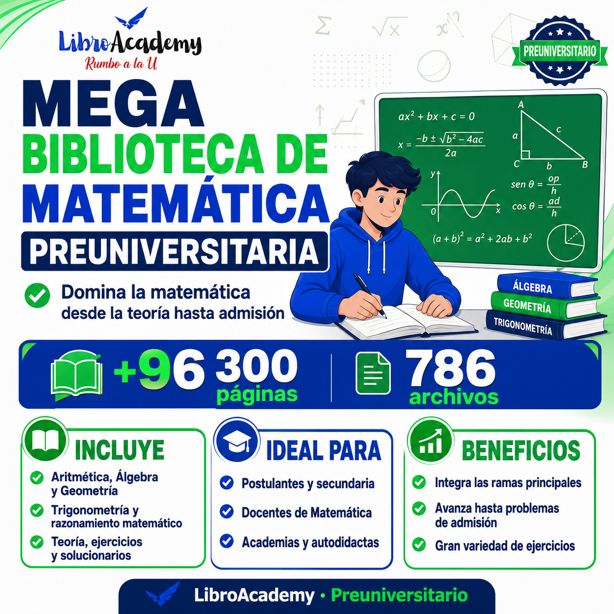 Mega Biblioteca de Matemática Preuniversitaria