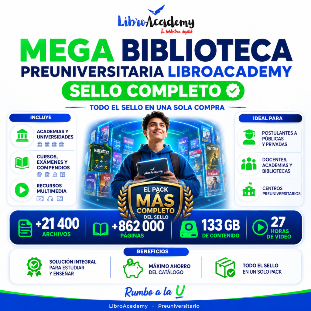 Mega Biblioteca Preuniversitaria LibroAcademy – Sello Completo