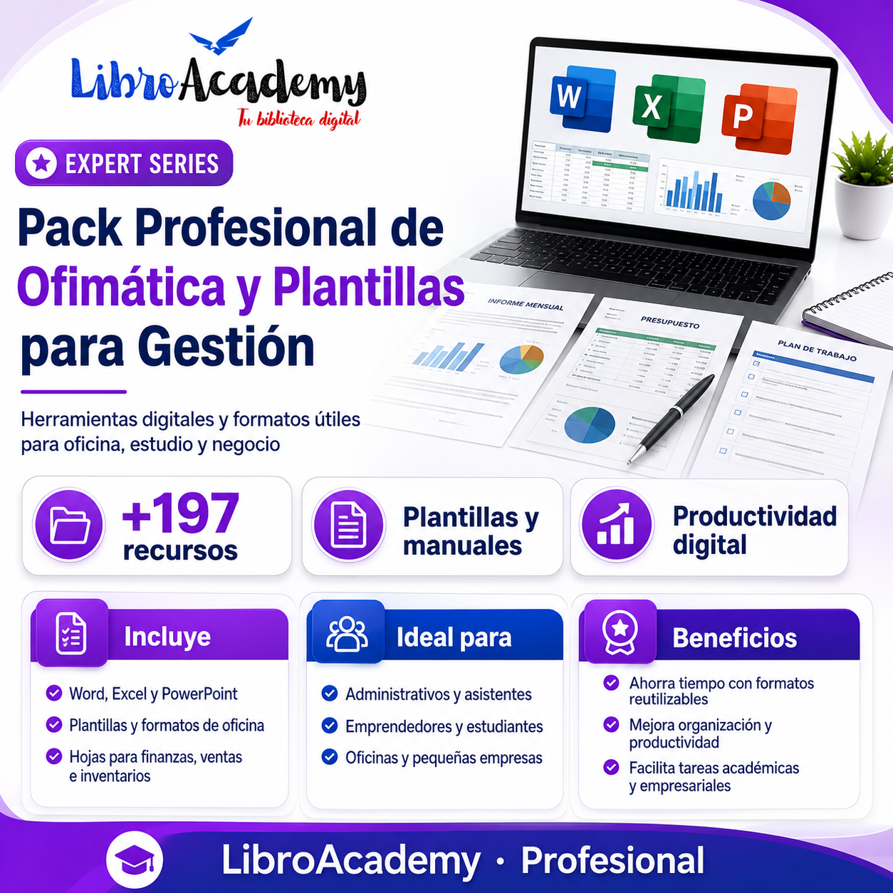 Pack Profesional de Ofimática y Plantillas para Gestión