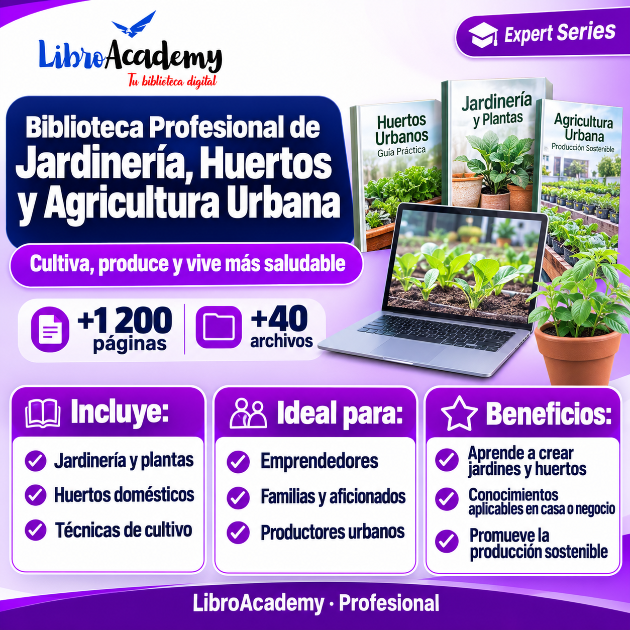 Biblioteca Profesional de Jardinería, Huertos y Agricultura Urbana