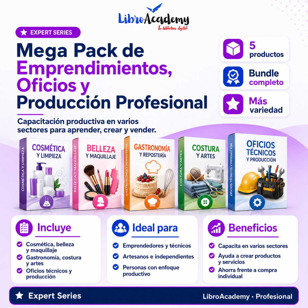 Mega Pack de Emprendimientos, Oficios y Producción Profesional