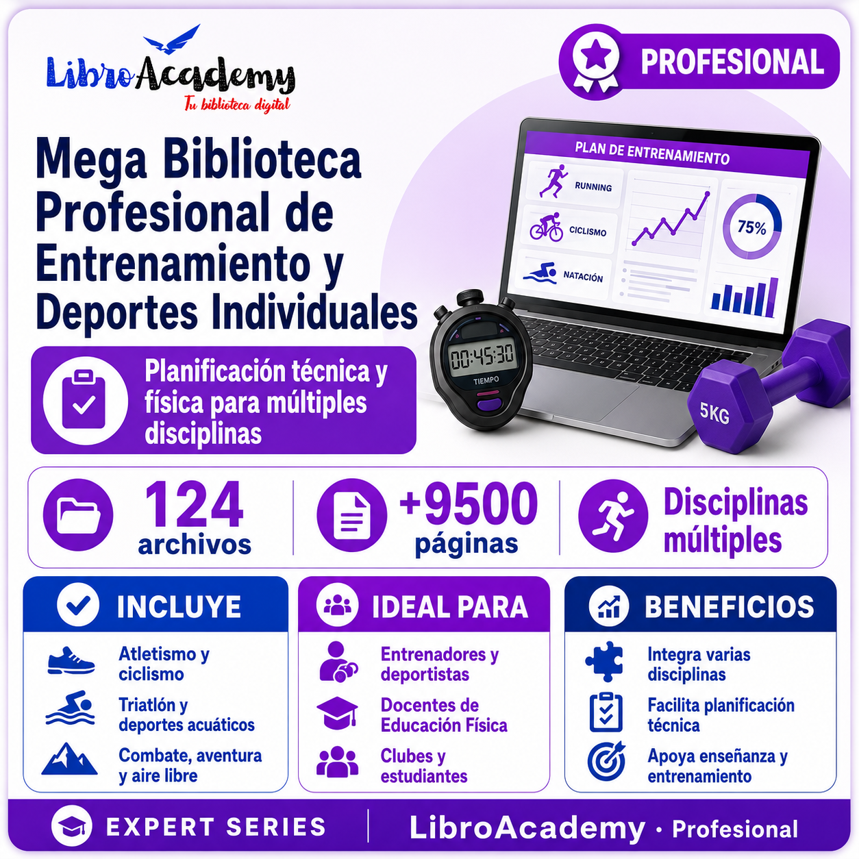 Mega Biblioteca Profesional de Entrenamiento y Deportes Individuales