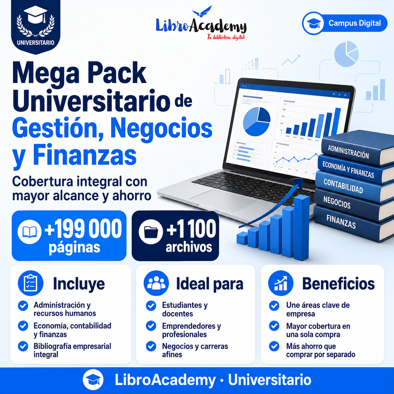 Mega Pack Universitario de Gestión, Negocios y Finanzas