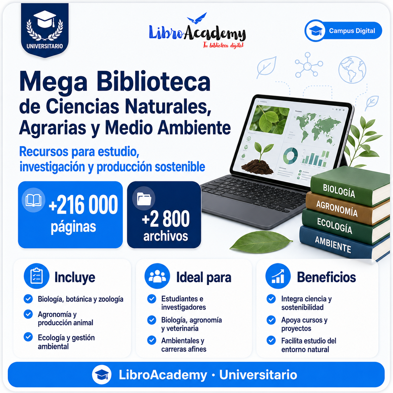 Mega Biblioteca de Ciencias Naturales, Agrarias y Medio Ambiente
