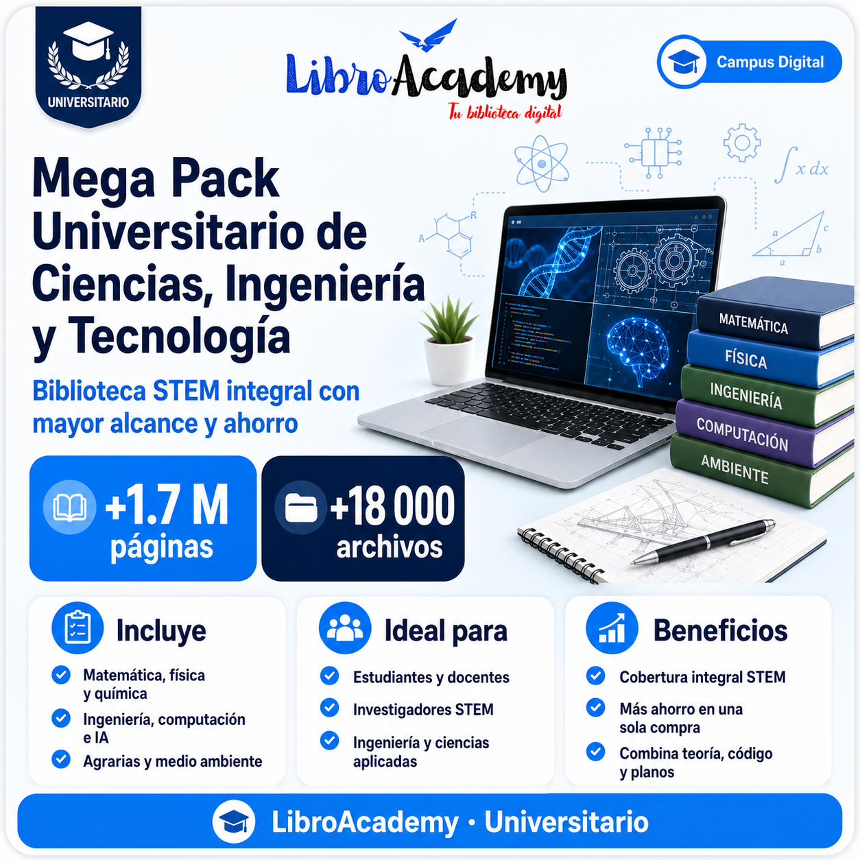 Mega Pack Universitario de Ciencias, Ingeniería y Tecnología